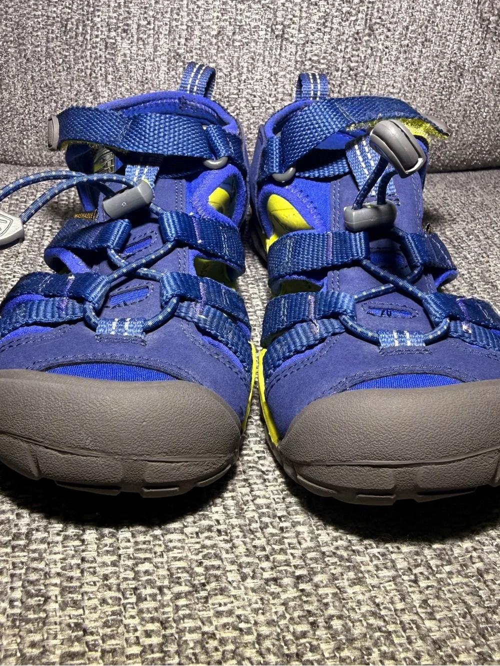 KEEN Kids' Seacamp II CNX sandals hiking Blue Depths / Chartreuse size 13